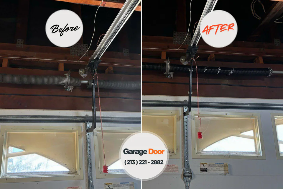 Before and after: garage door repair Nashua, IA